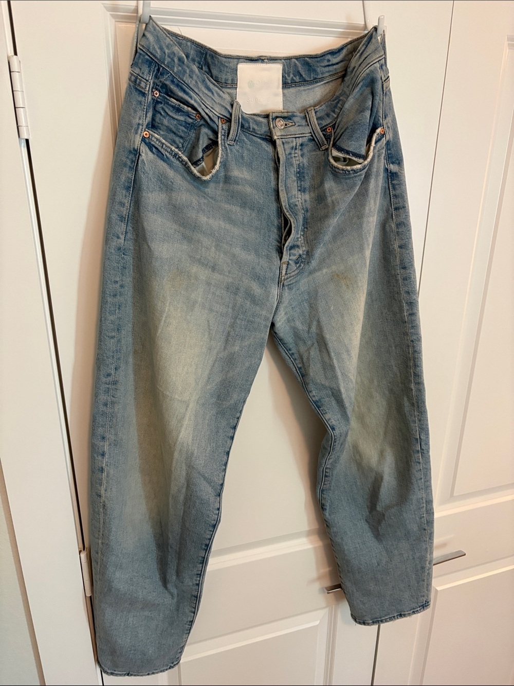 MOTHER Light Wash Relaxed Jeans